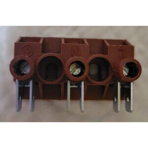 x1 Heyco 1556 Screw To Tab Terminal Block 3 Tabs Brown New